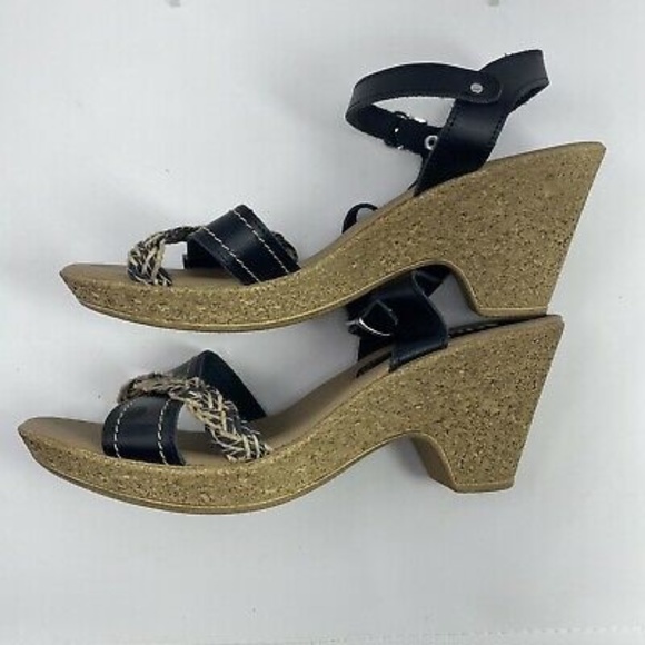 Spring Step MADE IN ITALY Strap Sandals Heels Sz 42 US 10.5/11 Comfort Faux cork - Picture 3 of 10